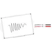 Tabla alba magnetica cu rama din aluminiu, 120 x 200 cm, Optima