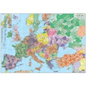 Harta Europa Fizica-coduri postale
