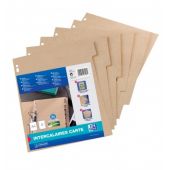 Separatoare carton reciclat, A4, 6 buc/set, OXFORD Touareg - bej natural