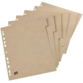 Separatoare carton reciclat, A4, 10 buc/set, OXFORD Touareg - bej natural