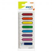 Index plastic color 45 x 12 mm, 8 x 15 file/set, Stick