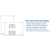 Tabla magnetica 60x90 cm, cu rama din aluminiu, Noki 5