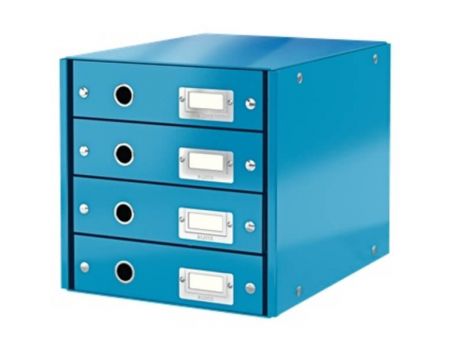 Suport cu 4 sertare, din carton, LEITZ Click & Store