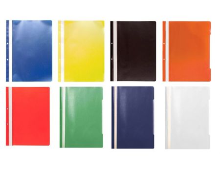 Dosar din plastic, cu sina si perforatii, Optima