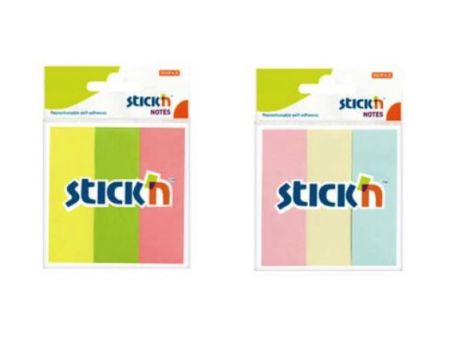 Notes autoadeziv, index 76 x 25 mm, Stick"n, 3 culori neon