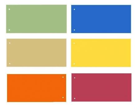 Separatoare din carton color, 100 buc/set, OXFORD