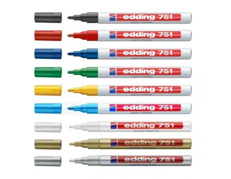 Marker cu vopsea varf 1-2 mm, Edding 751