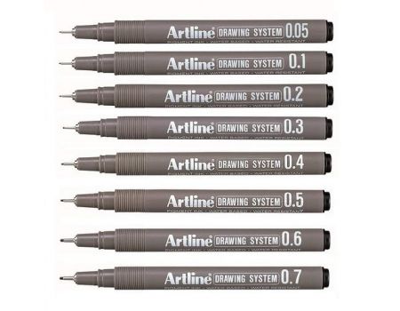 Marker pentru desen tehnic, varf fetru, ARTLINE